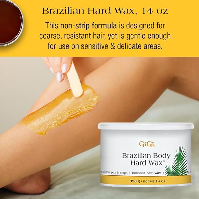 Gigi Brazilian Waxing Kit for Women - Hair Removal Wax Kit with Wax Warmer, Hard Wax, Pre & Post Wax Care, & Applicator Sticks - Ideal for Bikini & Intimate Areas