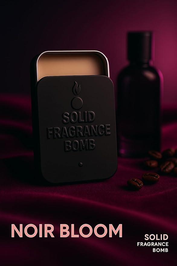 – Premium All-Natural Solid Cologne for Men & Women | Long-Lasting, TSA-Safe, Alcohol-Free, Halal, Handmade Travel Fragrance Balm (Noir Bloom)
