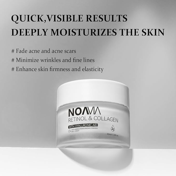 Retinol Moisturizer Face Cream,Day and Night Skin Care for Women and Men Anti Aging Facial Moisturizer with Simply Vital Collagen Retinol Hyaluronic Acid, Neck Firming and Tightening