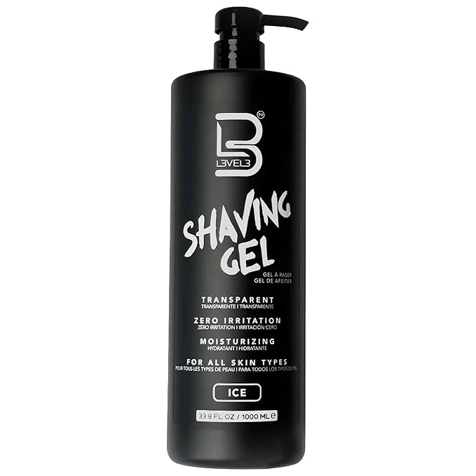 L3 - Level 3 Shaving Gel - Straight Razor Shave Gel - Non-Irritating - Refreshing Smell - No Hot Towel Necessary - Level Three Razor Gel (Ice - Large)