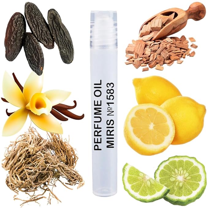 MIRIS No. 1583, Inspired by Allure Homme Blanche, Long-Lasting Perfume Oil for Men Roll-On, Rollerball 0.34 Fl Oz / 10 ml