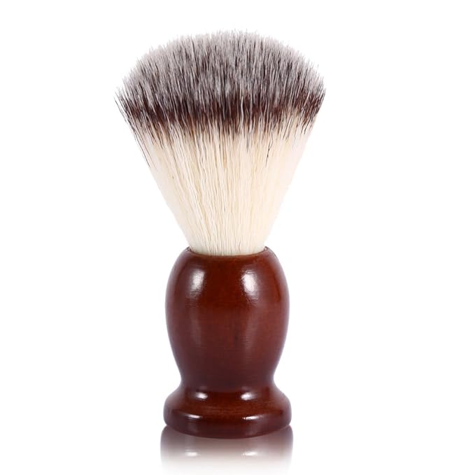 Professional Male Beard Shaving Brush Cleaning Nylon Hair & Wood Handle Barber Tool