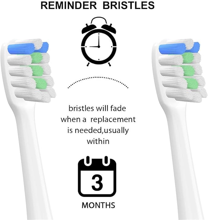 Ultrasonic Electric Toothbrush,Compatible for Home,Daily Cleaning Soft Bristles(2pas White)