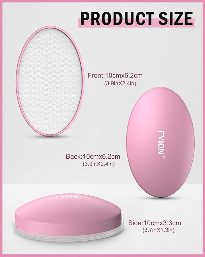 FVION Painless Crystal Hair Remover, Fine Grit Nano Hair Eraser, Glass Body Hair Shaver for Smooth Skin, Effortless Hair Removal Tool (Pink)