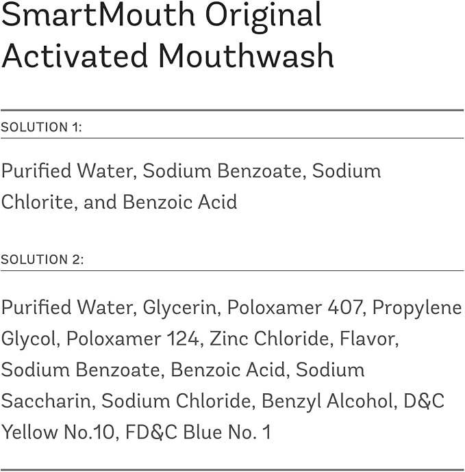 SmartMouth Original Activated Mouthwash Single Packs, Travel Mouthwash, Fresh Mint, 20 Pack