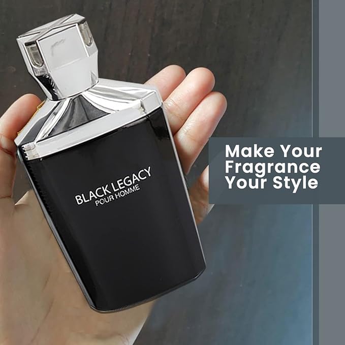 Jean Rish Black Legacy Pour Homme Perfume for Men Eau De Toilette, Long-Lasting Luxury Fragrance, Made In USA - Lavender, Bergamot, Sandalwood Scent - 100ml / 3.4 oz