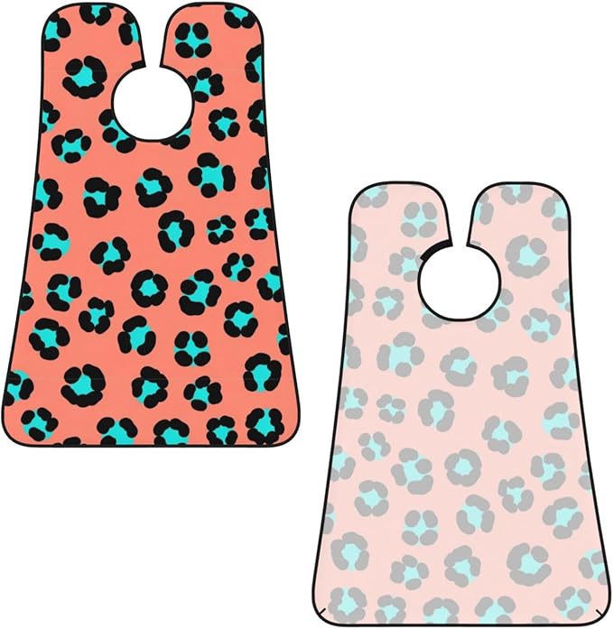 Men's Shaving Accessory Funny Leopard Print, Waterproof Beard Apron with Hair Catcher & Suction Cups