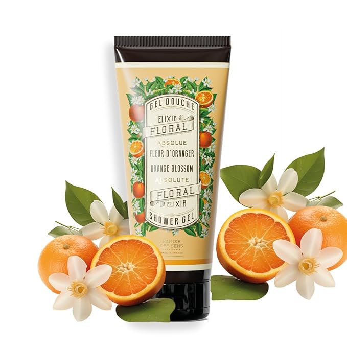 Panier des Sens - Orange Blossom Moisturizing Body Wash for Women & Men - Gentle Shower Gel 95% Natural Ingredients for Normal, Sensitive Skin - Body Care Made in France, SLS Free, Vegan - 6.8 Floz