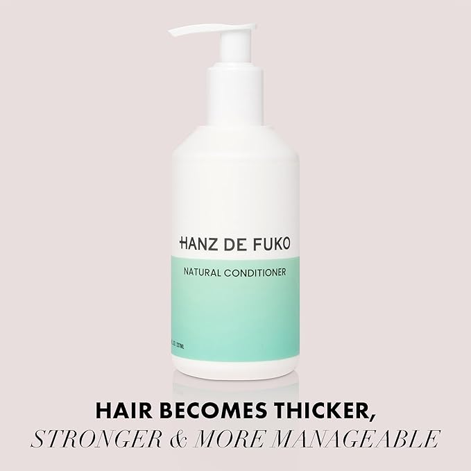 Hanz de Fuko Premium Natural Conditioner for Men & Women – Moisturizing Treatment Helps Soothe Dry Scalp, Relieve Irritation, Fight Dandruff – Sulfate & Paraben Free, 16+ Plant Extracts, 8 oz.