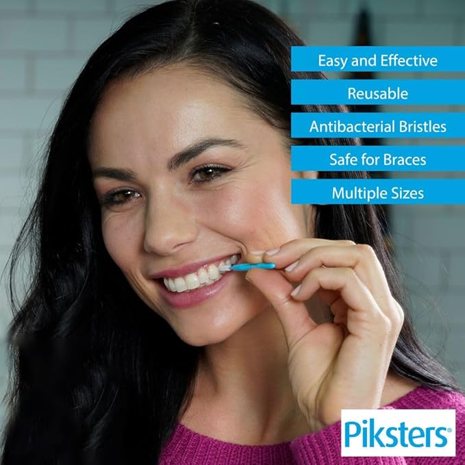Piksters Interdental Brushes, 35 pk, Size 3, Interdental Tooth Brush for Medium Gaps, Gum Soft Bristles for Plaque Removal, Safe for Braces