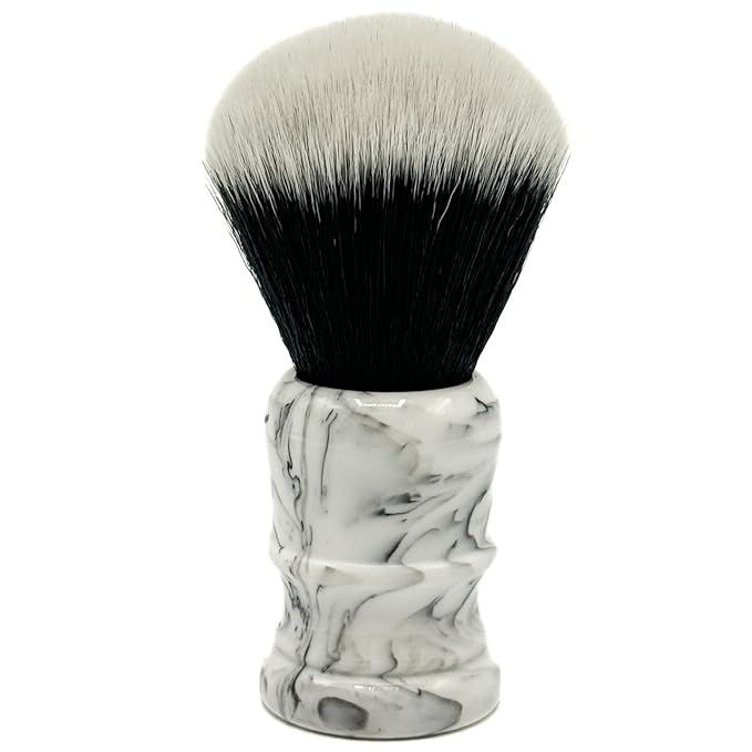 Parker Arctic Storm Ultra-Soft Synthetic Shaving Brush with Stand – 26 mm Tuxedo Knot for Rich Lather and Luxurious Everyday Shaving