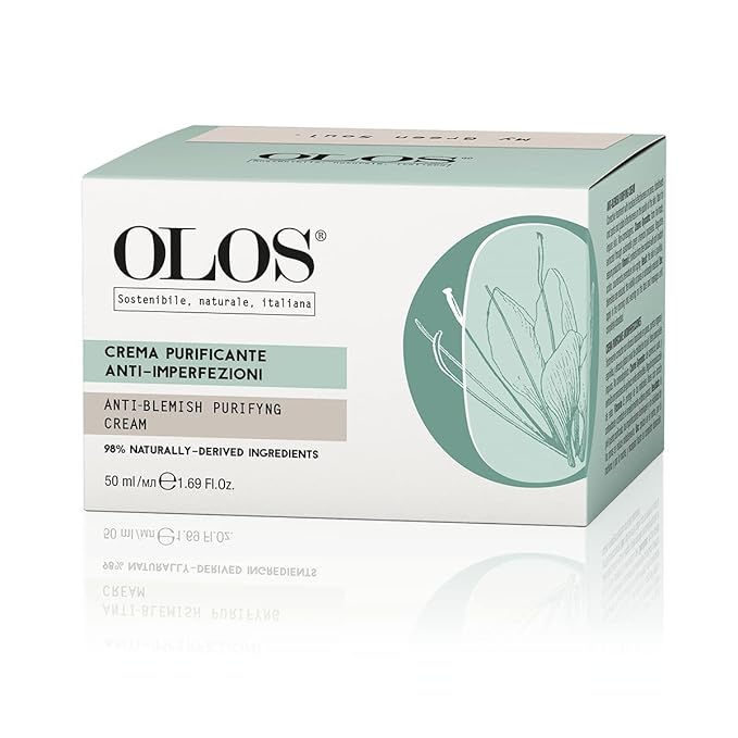 Olos Mattifying Rebalancing Cream - Face Cream for Oily Skin - Controls Sebum Production, Improves Skin Texture - Non-Clogging Makeup Primer - 1.7 oz