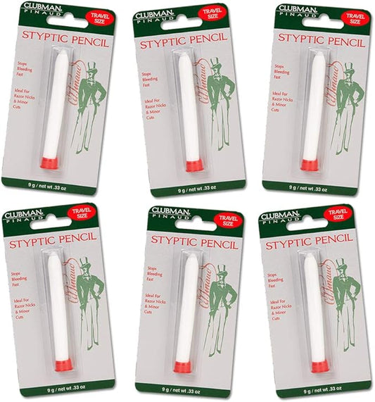 Clubman Pinaud Styptic Pencil for Nick Relief - 0.33 oz, 6 pack