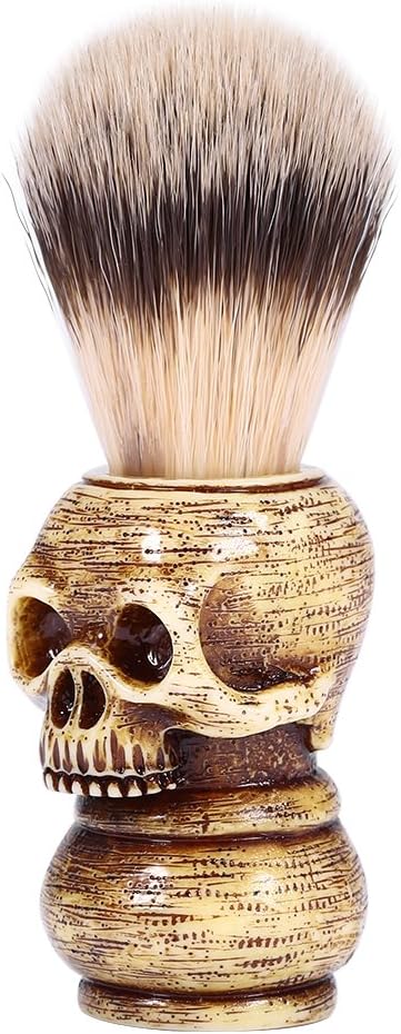 Shaving Brush, Hair Shave Brush, Skull Head Shape Mens Shaving Brush for Shaving Cream Foam or Soap