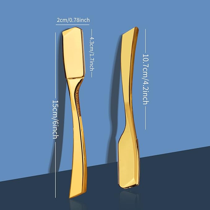Barber Razor Professional Straight for Men: Stainless Steel Razor Close Shaving Safety Straight Edge Razor for Barbershop Salons Home Hairdressing Use (Gold)