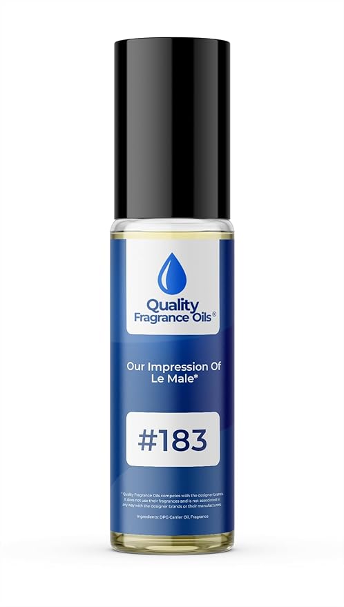 Quality Fragrance Oils' Le Male for Men Impression #183 | Long-Lasting Perfume Oil, Alcohol-Free, Strong Scent, 10ml Roll-On | Affordable Alternative to Designer Fragrances