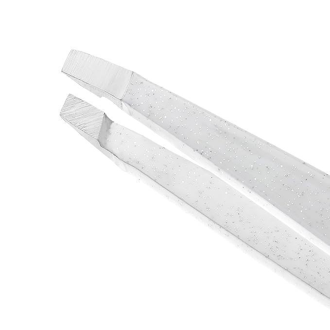 Tweezerman Exclusive Moon Dust Slant Tweezer - Hair Removal Tweezers, Stainless Steel