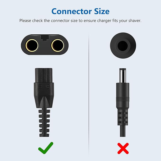 Replacement for Manscaped Charger Compatible with 3.0/2.0 Electric Groin Hair Trimmer Manscape, 5V Power Adapter with Mini Brush, 5Ft Long Cord