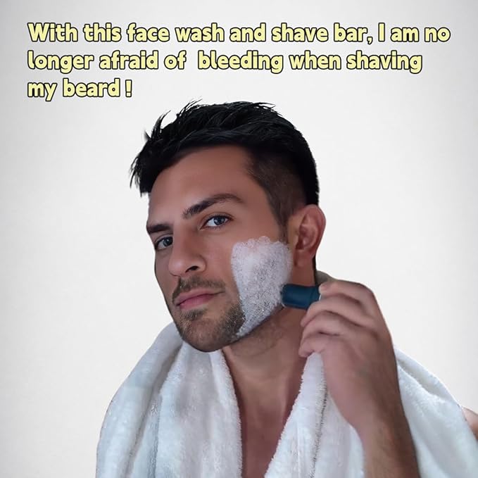 Shave Bar and Face Wash for use with all Wet and Dry Shavers