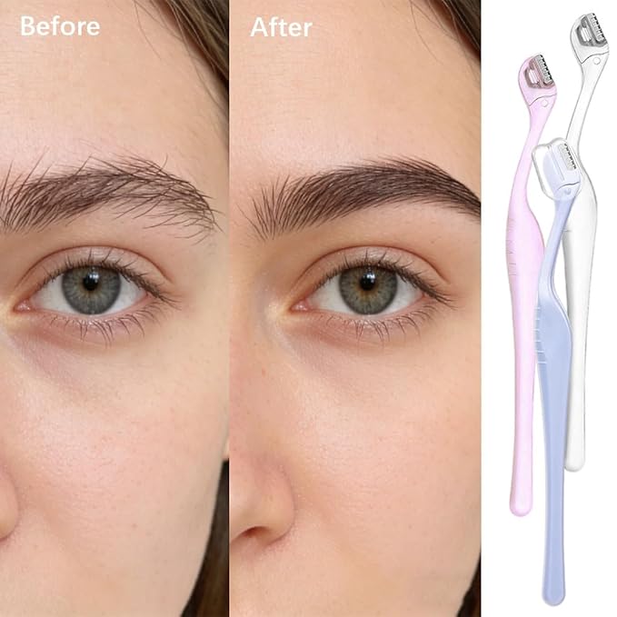 6Pcs Eyebrow Razor Mini Trimmer Portable Mini Eyebrow Razor Trimmer Face Razors Eyebrow Shaver For Facial Hair Lip with Safety Cap for Facial Hair Lip, Makeup Face Care Tools