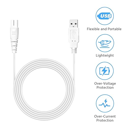 USB Water Flosser Charger for Nicwell, B Weiss, COSLUS, Oralfree, Nicefeel, Fairywill, Yafex, MOSPRO, Aquasonic, INSMART,TUREWELL, Tovendor,Hangsun,Initio,McNaval,Zerhunt,Tovendor,Hangsun and Cremax