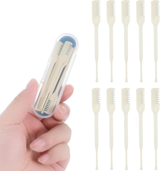 10Pcs Nasal Hair Cutter with Ear Picker, 360 Rotating Nose Hair Trimmer Double Head Nostril Hair Remover Tool for Women & Men