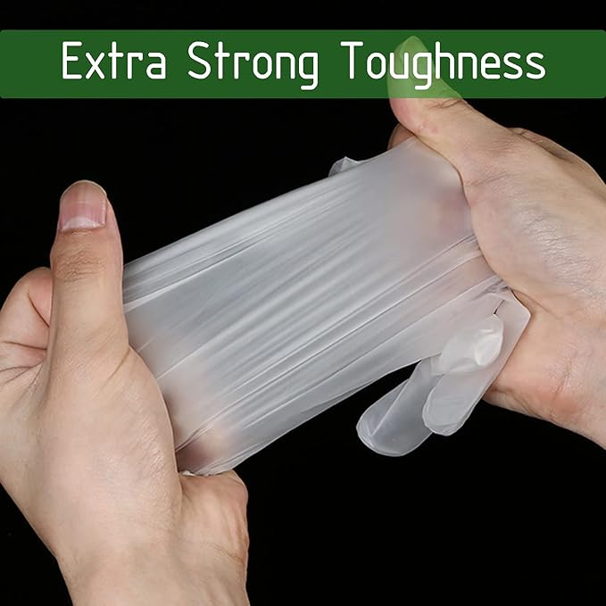 Clear Vinyl Gloves Latex Free & Powder Free - Food Safe Disposable Gloves for Cooking Cleaning - Comfort Fit