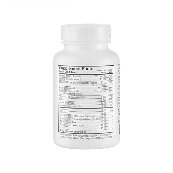 Women’s Healthy Hair Growth Supplements – DHT-Blocking Botanicals with Biotin, Niacin, Zinc & L-Lysine – Rich in Vitamins & Minerals – Supports Thicker, Fuller Hair – 60 Capsules (2-Month Supply)