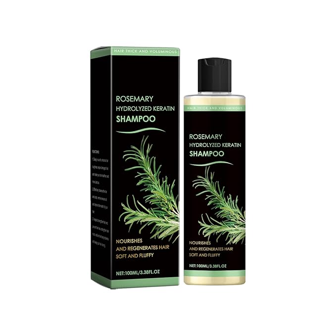 Rosemary Hydrolyzed Keratin Shampoo，Hair Regrowth Shampoo for Women and Men Hair Loss，Deeply Cleanses and Nourishes the Scalp while Promoting Hair Regeneration，3.38 FL OZ