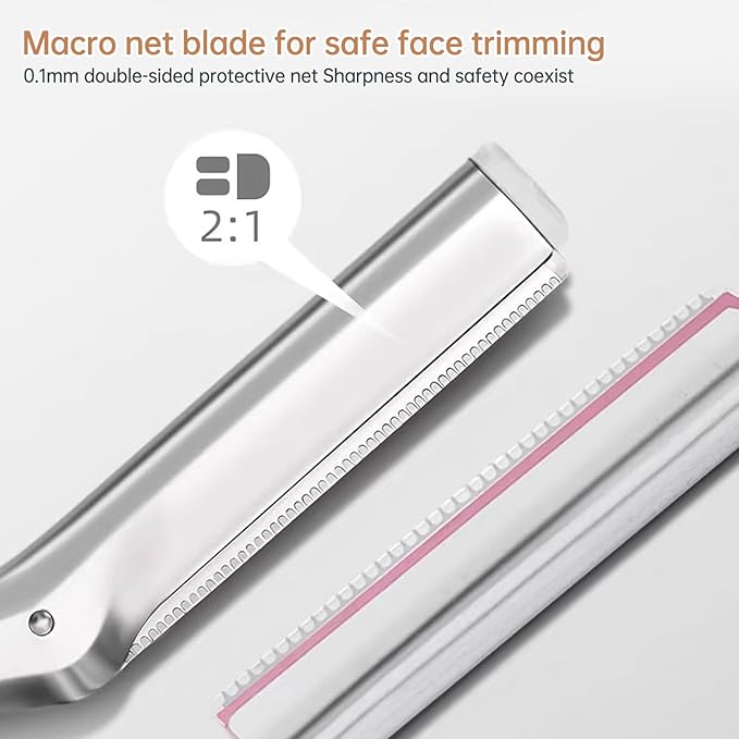 Facial Razor Replacement Blades Be suitable for Twee zerman Stainless steel blade.Pack of 5(No handle included)
