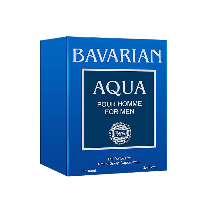 Hybrid & Company Bavarian Aqua Pour Homme For Men Eau De Parfum Vaporisateur Natural Spray 3.4 Fl Oz