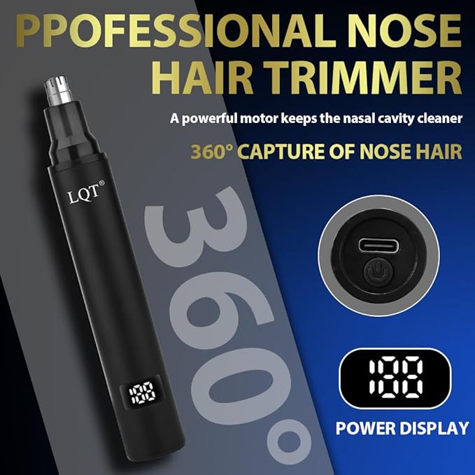 Hair Clippers for Men with LED Display, 3-Piece Grooming Kit Includes Hair Clipper, Beard Trimmer and Nose Hair Shaver, Complete Cordless Set for Home Use
