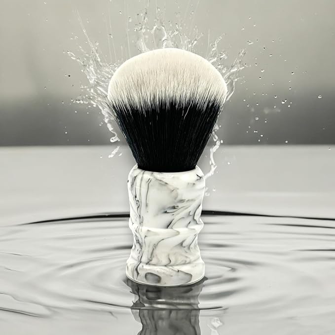 Parker Arctic Storm Ultra-Soft Synthetic Shaving Brush with Stand – 26 mm Tuxedo Knot for Rich Lather and Luxurious Everyday Shaving