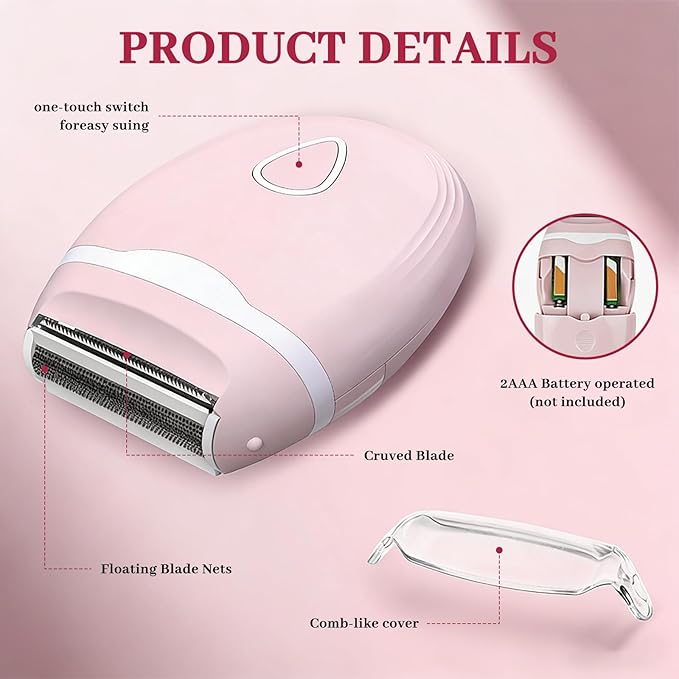 Upgrade Women Electric Shaver,Painless Face Shaver/Razor,Wet and Dry Use Portable Mini Electric Razor,Gentle and Quick for Face,Legs,Underarms and Bikini Line