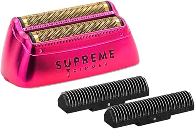 Supreme Trimmer Replacement Foil & Cutter SB63 | Hypoallergenic Foil for Crunch STF602 | Pink