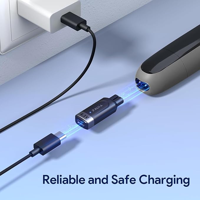 Yinke 4.3V Type-C Shaver Adapter Charger for Philips Norelco Oneblade QP2520 QP2515 QP2620 MG5700 MG3740 with Charging Indicator, A00390 Electric Razor Power Adapter Without Charger Cord(1 PC)