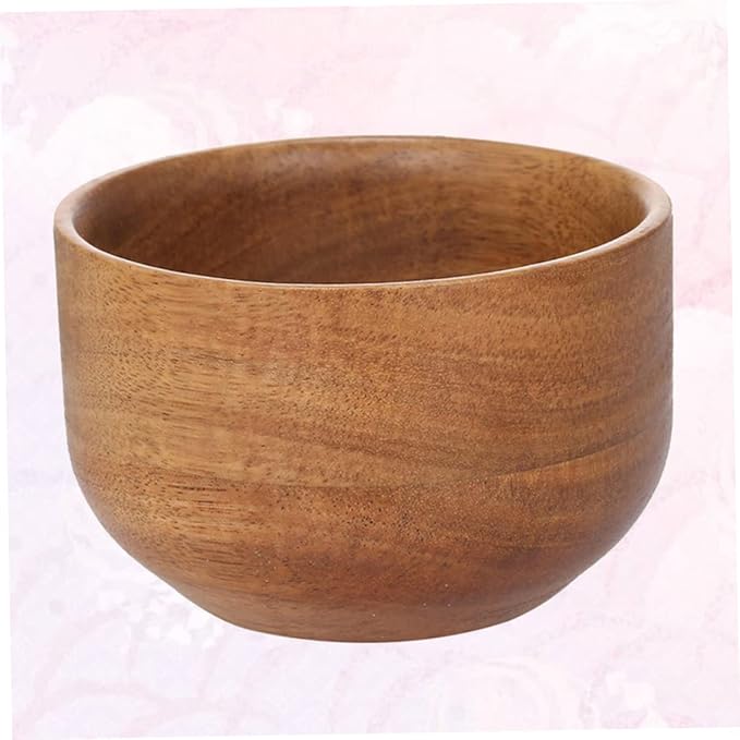 Angoily 3pcs Wooden Shaving Bowl for Men Facial Cleansing Shave Soap Bowl Home Bathroom Accessory