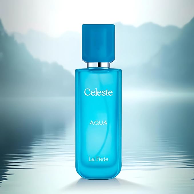 Khadlaj La Fede Celeste Aqua Eau de Parfum Spray for Unisex, 3.4 Ounce / 100ml