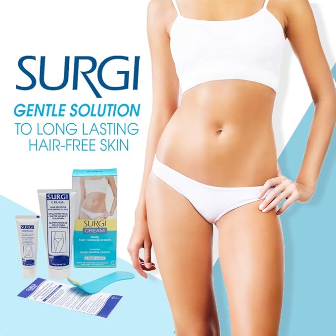 Surgi Body Hair Removal Cream Fresh Scent 2 oz, 2 Pack
