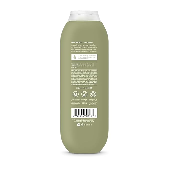 Method Men 2-in-1 Shampoo and Conditioner, Juniper + Sage - Cleans and Conditions in One Step with a Herbaceous Scent - Sulfate free, Paraben free, and Silicone Free - 14 Fl Oz, Pack of 1