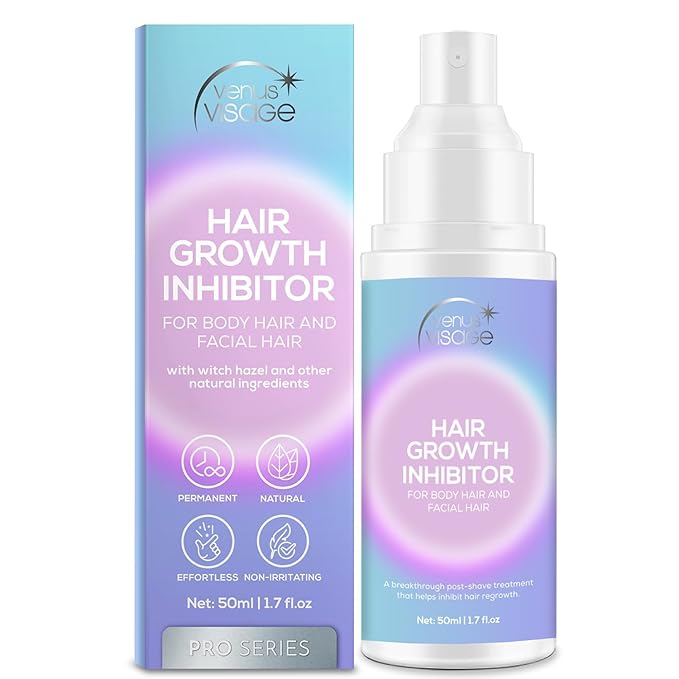VENUS VISAGE Hair Inhibitor 50ml, Upgraded Hair Growth Spray, Non-Irritating, Removal for Body, Face, Arm, Armpit, Leg for Men and Women