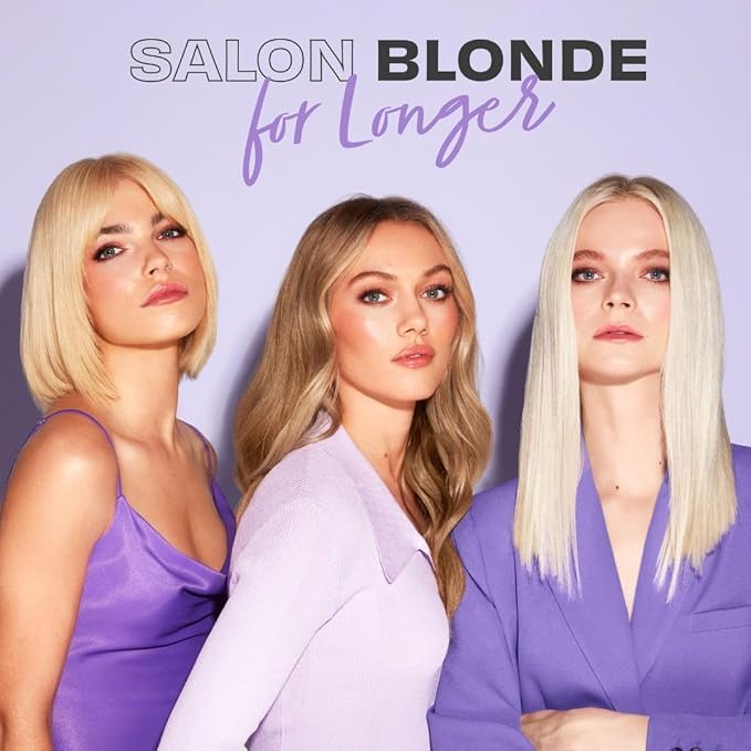 Lee Stafford Purple Toning Shampoo | Bleach Blonde Collection - Best Toner Cleanser, Neutralizes Brassy & Yellow, Great for Color Treated, Silver, & Grey, Hydrating for Dry, Damaged Hair, 16.9 Fl Oz