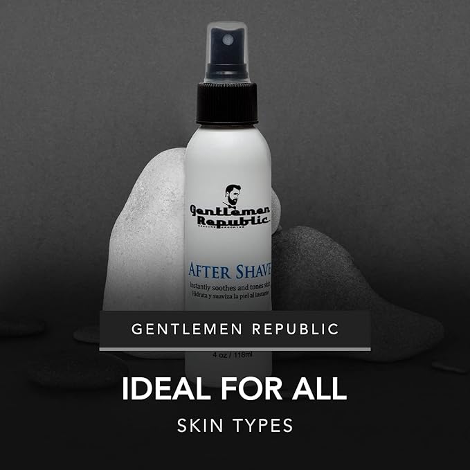 Gentlemen Republic 4oz After Shave - Refreshing and Hydrating Formula with Irritation Protection, 100% Alcohol-Free, Made in the USA