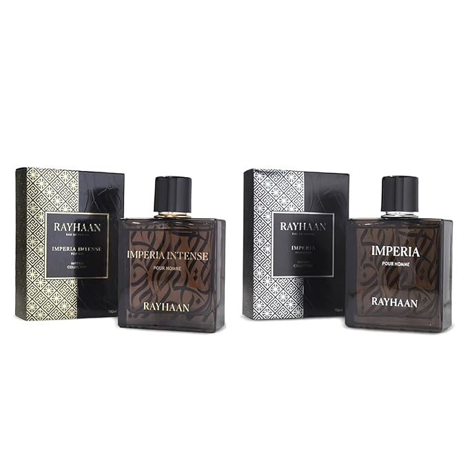 Rayhaan 2-Piece Fragrance Bundle for Men By Rayhaan, (3.4 Oz Imperia Eau De Parfum Spray + 3.4 Oz Imperia Intense Eau De Parfum Spray)