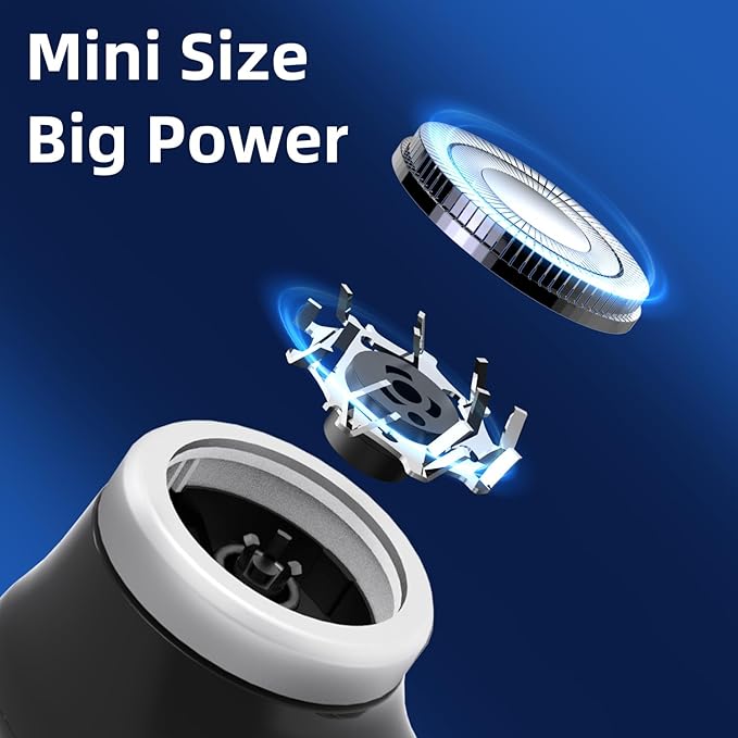 Mini Electric Shaver, Pocket Size Electric Shaver for Men Women, Rechargeable Easy One-Button, Portable Powerful Waterproof Razor for Travel Office Business Trip (2Pack)