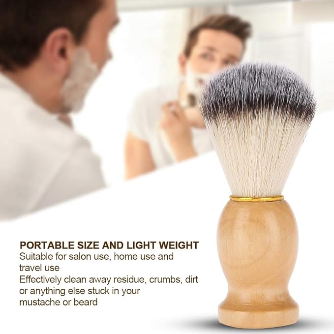Beard Brush For Men Mens Shaving Brush,Shaving Brush Men,Fashionable Practical Shave Brush Travel Shaving Brush Shave Cream Brush,Artistic For Salon Clean Extra Beard Travel Home