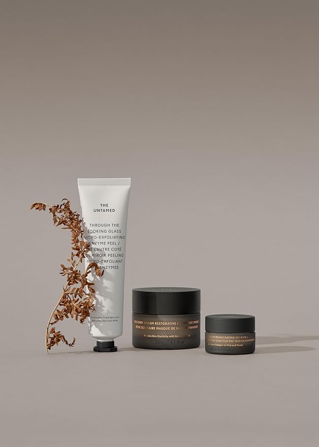The Untamed Weekly Kit – Complete Facial Skin Care Set – Exfoliator, Overnight Eye Mask, Overnight Face Mask Helps to Hydrate, Even Skin Tone, and Reduce Wrinkles