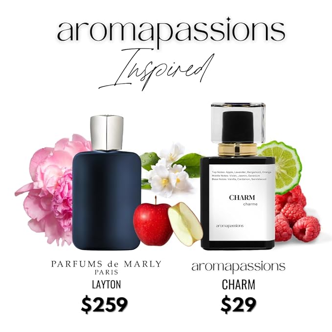 CHARM | Inspired by Parfums De MRLY LAYTON | Pheromone Perfume for Men and Women | Extrait De Parfum | Long Lasting Dupe Clone Perfume Cologne | Essential Oil Fragrance | (50 ml / 1.7 Fl Oz)