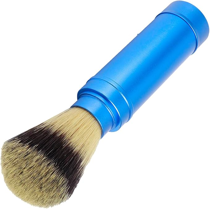 Walfront Men Portable Travel Foaming Shaving Brush, Grooming Tool for Wet Shaving, Bathroom Supplies for Daily Use