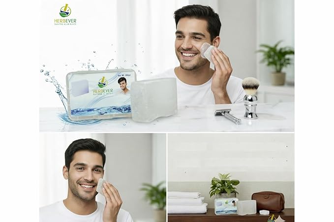 Aftershave Alum Block – Natural Unscented Shaving Stone for Men, Post-Shave Care for Sensitive Skin, Travel-Friendly with Durable Plastic Case & Hanging Option (100 g / 3.5 oz)